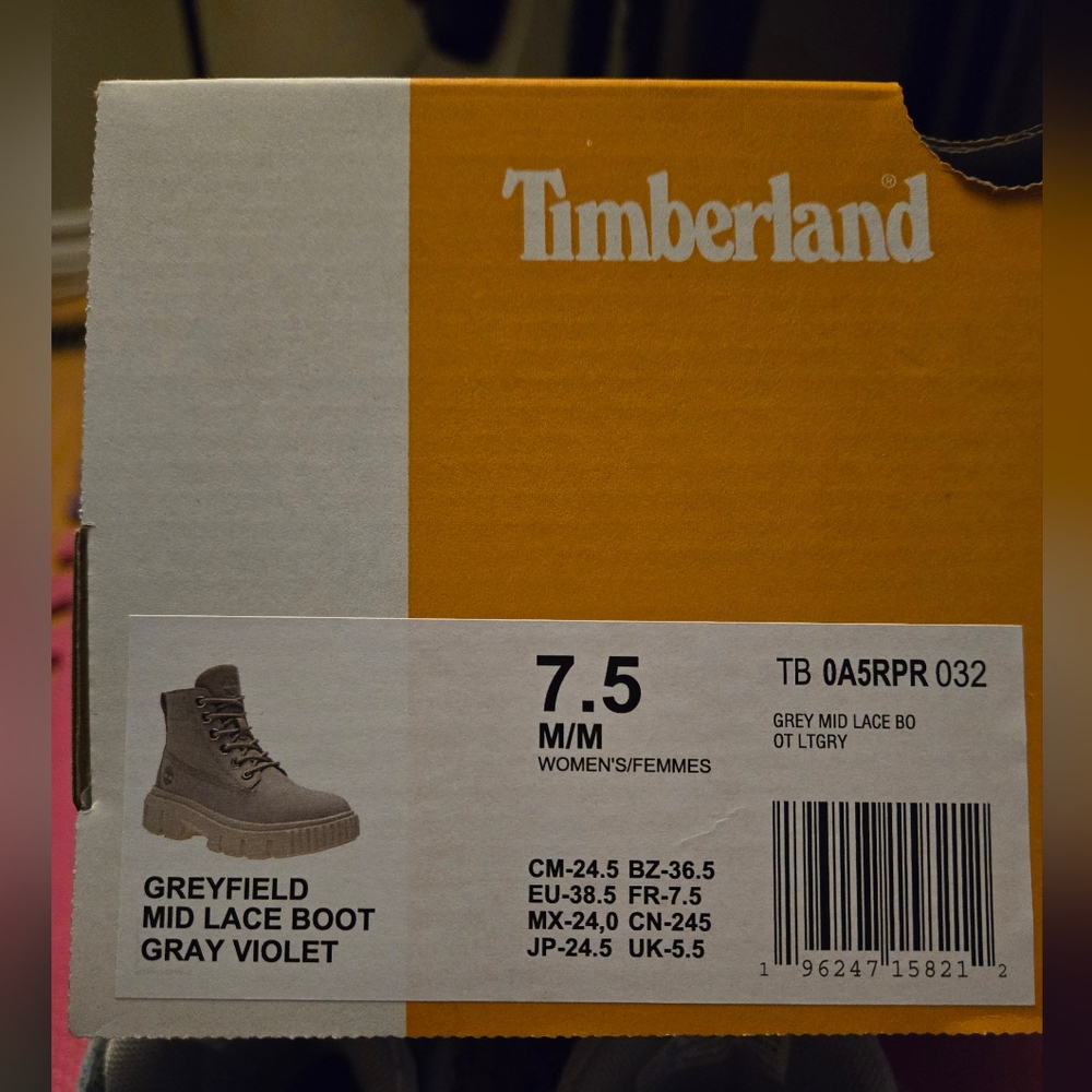 Timberland Gray Violet Lace-Up Boots